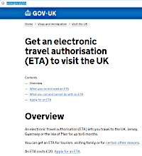 Electronic Travel Authorisation for UK: ETA als Köder für dubiose Drittanbieter und Cyberkriminelle